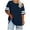 Navy, variant on VBVC Women's Plus Striped Short Sleeve T-Shirt,Ladies Crew Neck Breathable Basic Tee,Solid Color Stretchy Tunic Top for Women,Black,XL-5XL