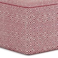 thumbnail image 4 of SIMPLIHOME Brynn Square Pouf, Footstool, Upholstered in Patterned Maroon and Natural Cotton, for the Living Room, Bedroom and Kids Room, Transitional, Modern, 4 of 5