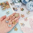 thumbnail image 4 of 32 Pcs 8 Colors Enamel Butterfly Stitch Markers Alloy Crochet Stitch Marker Locking Stitch Marker with Lobster Claw Clasp Knitting Crocheting Accessories for Marking Direction Guidelines DIY, 4 of 7