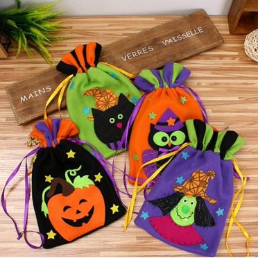 Disney Halloween Drawstring Treat Bags – Halloween Goodie Bags – Trick Or Treat Bag – Disney Halloween Bags – Halloween Party Supplies