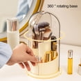 thumbnail image 4 of Mosey Cosmetic Holder with Dustproof Clear Lid 360 Degree Rotatable Multifunctional Countertop Makeup Brush Lipstick Storage Box Organizer Holder Container, 4 of 8