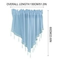 thumbnail image 3 of Beaded Triangle Sheer Valance Curtains for Living Room,Rod Pocket Farmhouse Window Valance, Bead Trim Tassel Voile Sheer Curtain Valance for Bedroom Bathroom Cafe 51.5x23.6inch 1PC, 3 of 5