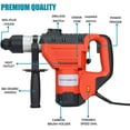 thumbnail image 2 of 1-1/2" SDS Rotary Hammer Drill Set Heavy Duty Demolition Hammer with Drill Bits Chisels Grease for Concrete Wood Steel, 2 of 9