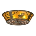 thumbnail image 5 of Meyda Tiffany 113169 Moose At Dawn 4 Light 22" Wide Semi-Flush Ceiling Fixture - Copper, 5 of 7