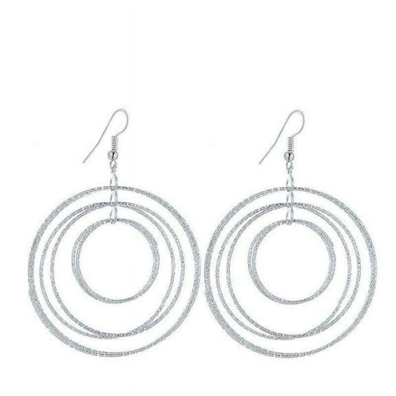 Dangling Circles Earrings in Gold or Silver