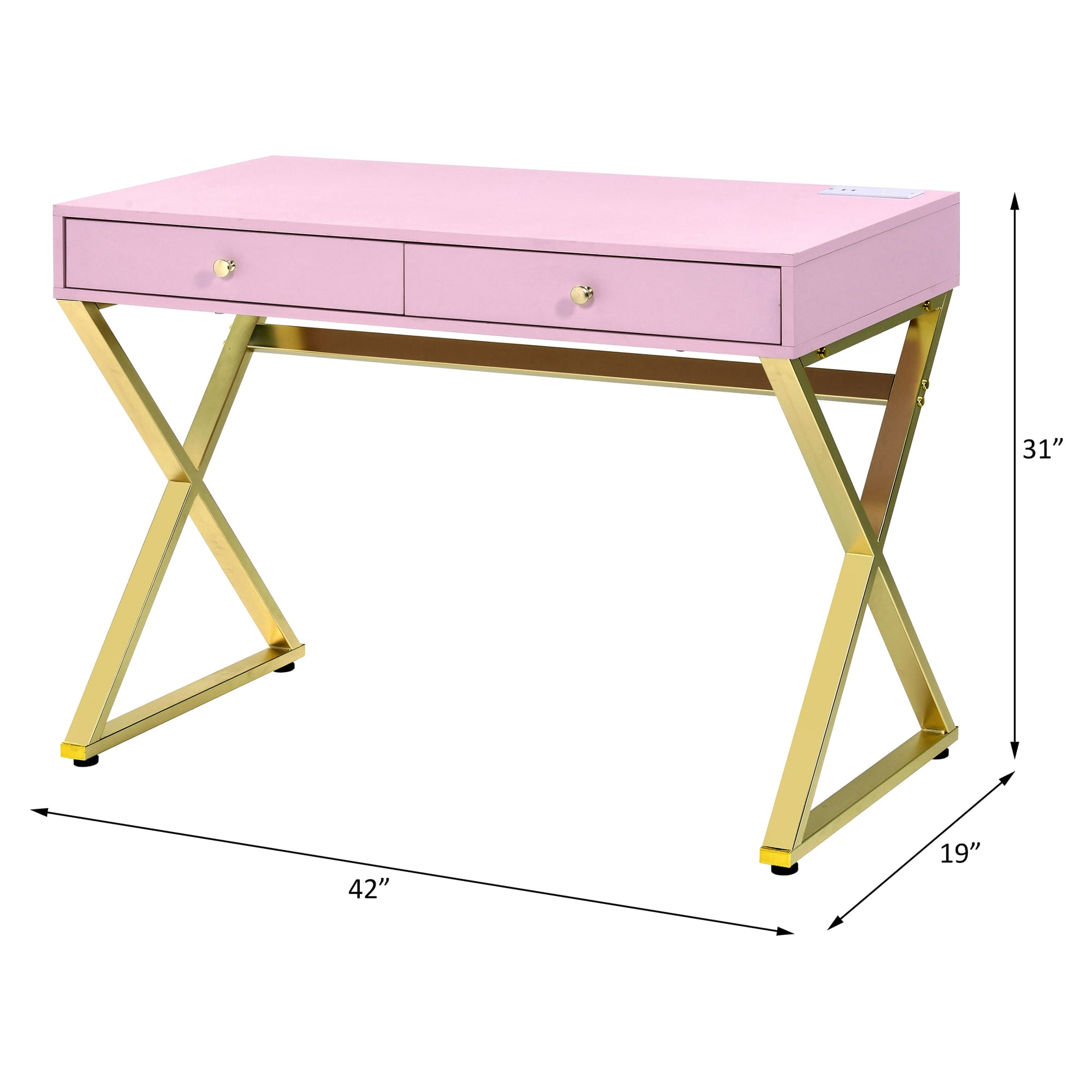 Pink & Gold Deluxe Lap Desk – Make It Real