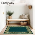thumbnail image 3 of ODIKA 6'x9' Machine Washable Non-Slip Area Rug, Art Alphabet Tiles with Stylized Lettering and Accents High Traffic Rug, Green, 687892, 3 of 5