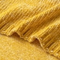 thumbnail image 5 of Battilo Mustard Yellow Throw Blanket,Chenille Knitted Throws for Bed Sofa,Summer Blanket, 51"x67", 5 of 9