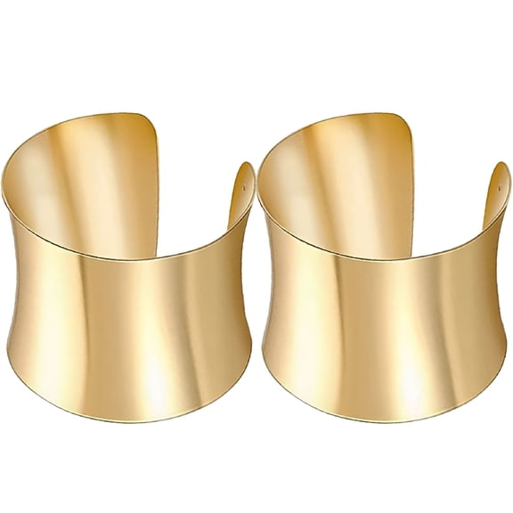 DESIGNICE 2026 New 2 Pcs Wristband Bracelets Gold Bangles Jewelry Alloy for Daily Wear,Party,Festival,Wedding,Gift