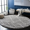 thumbnail image 2 of SAFAVIEH Pro Lux Marie Geometric Shag Area Rug, Grey/Ivory, 4' x 6', 2 of 9