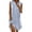 Blue, variant on Women's Striped Button Up T-Shirt Mini Dresses Cotton Linen Casual Loose Fit Versatile Summer Dresses for Beach Business Vacation