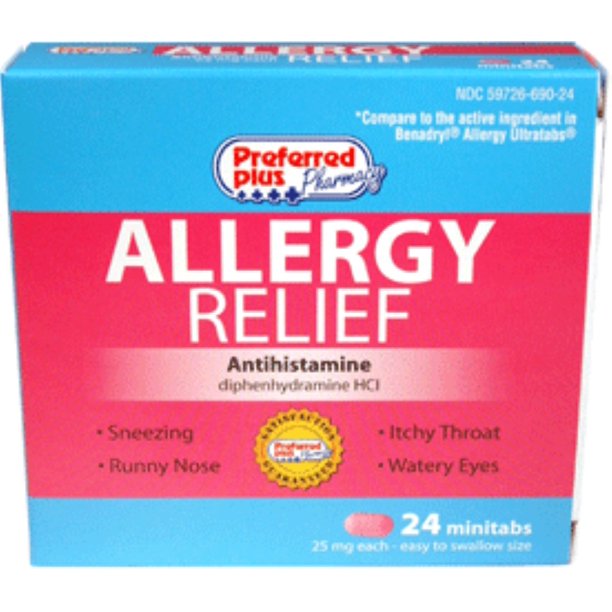 Allergy Relief Antihistamine Minitabs 24 ea (Pack of 6)