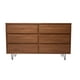 thumbnail image 1 of Cajonera ALTEREGO DESIGN Color Nogal de 6 Cajones con Patas de Metal Negras y Estructura de Madera Industrial, 1 of 4