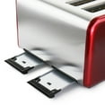 thumbnail image 4 of MegaChef 4 Slice Toaster in Stainless Steel Red, 4 of 6