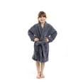 thumbnail image 4 of BC BARE COTTON Bare Cotton Kids Microfiber Fleece Shawl Robe - Girls - Gray - Small, 4 of 5