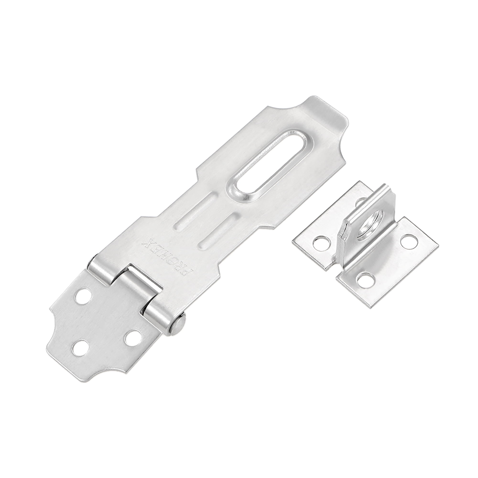 Uxcell Padlock Hasp Door Clasp Bolts Lock Latch Mounting Stainless Steel Silver