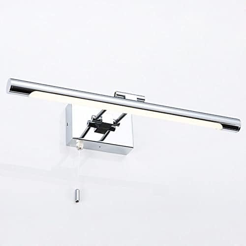 Bar LED Modern Bathroom Vanity Light 5W - Bathroom Lighting Fixture Over Mirror Lamp Chrome Finished Wall Sconces Make Up Vanity Light Fixtures with Pull Chain Switch On/Off, 13.77" 6000K