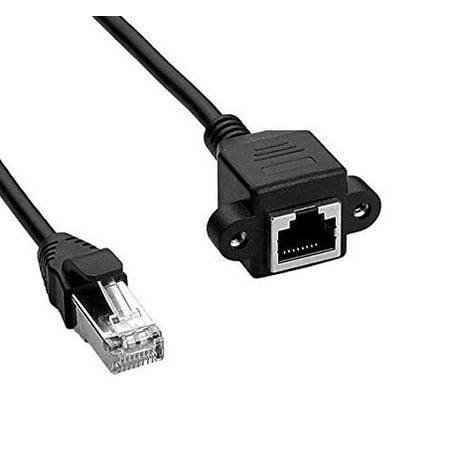 RJ45 Extension Cable Haokiang Ethernet Extension Cable Network Cat6 Extension Patch Cable RJ45 Male to Female Connector Network Extension Cable (1ft with Ear) RJ45 Extension Cable Haokiang Ethernet Extension Cable Network Cat6 Extension Patch Cable RJ45 Male to Female Connector Network Extension Cable