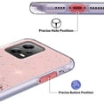 thumbnail image 4 of Compatible with Xiaomi Poco X5 Case Cute Glitter Clear Sparkly Cases Shockproof Redmi Note 12 5G / Poco X5 Phone Case for Women Girls Silicone Slim Bling Protective Cover (Pink), 4 of 14