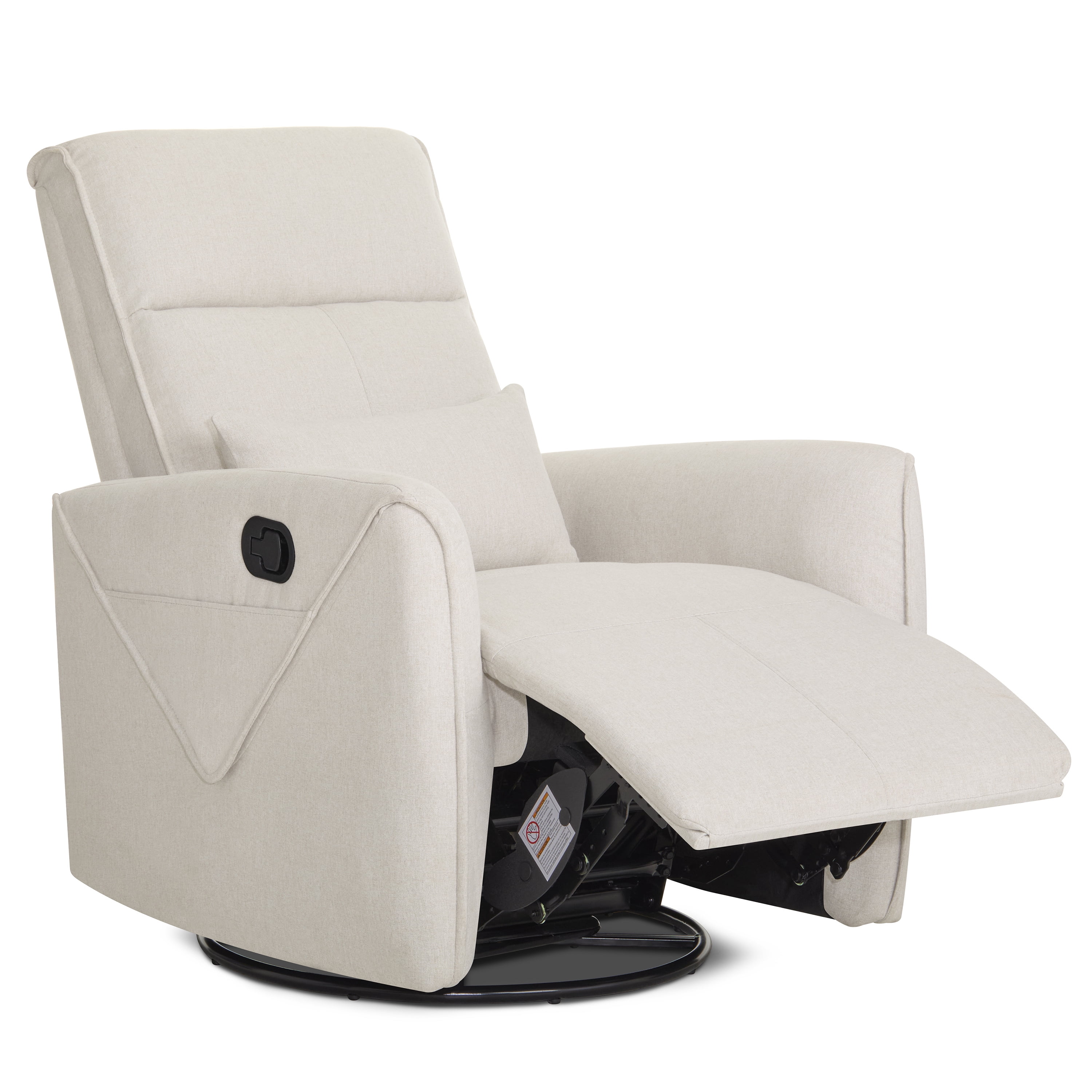Evolur Slylas Manual Recline Glider, Light Sand