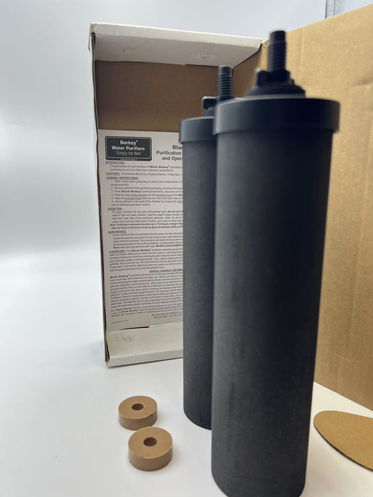 Berkey Authentic Black Berkey Elements BB9-2 Filters for Berkey Water Systems (Set of 2)