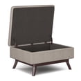 thumbnail image 3 of Trent Home 34" Linen Look Fabric Coffee Table Ottoman in Natural, 3 of 7