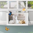 thumbnail image 5 of Magic Union Window Catio for Indoor Cats, Cat Catio Outdoor Enclosure Window Box with Side Mosquito-Proof Wire Grid Fits Double Hung Frames 25.4" to 43.3" Wide, Sunbathing Napping Overlooking, 5 of 8