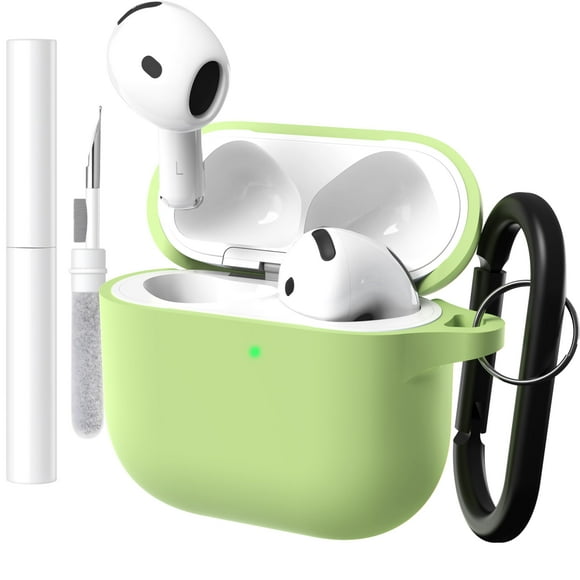 Funda protectora de silicona Case Brujula AirPods 4, color aguacate