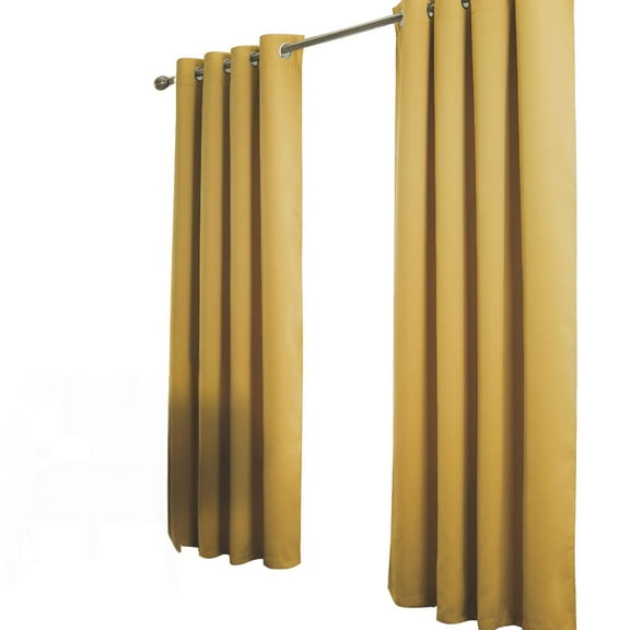 RT Designer Collection Anchorage Blackout Grommet Luxurious Modern Design Curtain Panel 54" x 95" Yellow