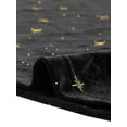 thumbnail image 6 of INSPIRE CHIC Women's Velvet Star Printed Adjustable Strap High Waist Suspender Skirt M Black, 6 of 8