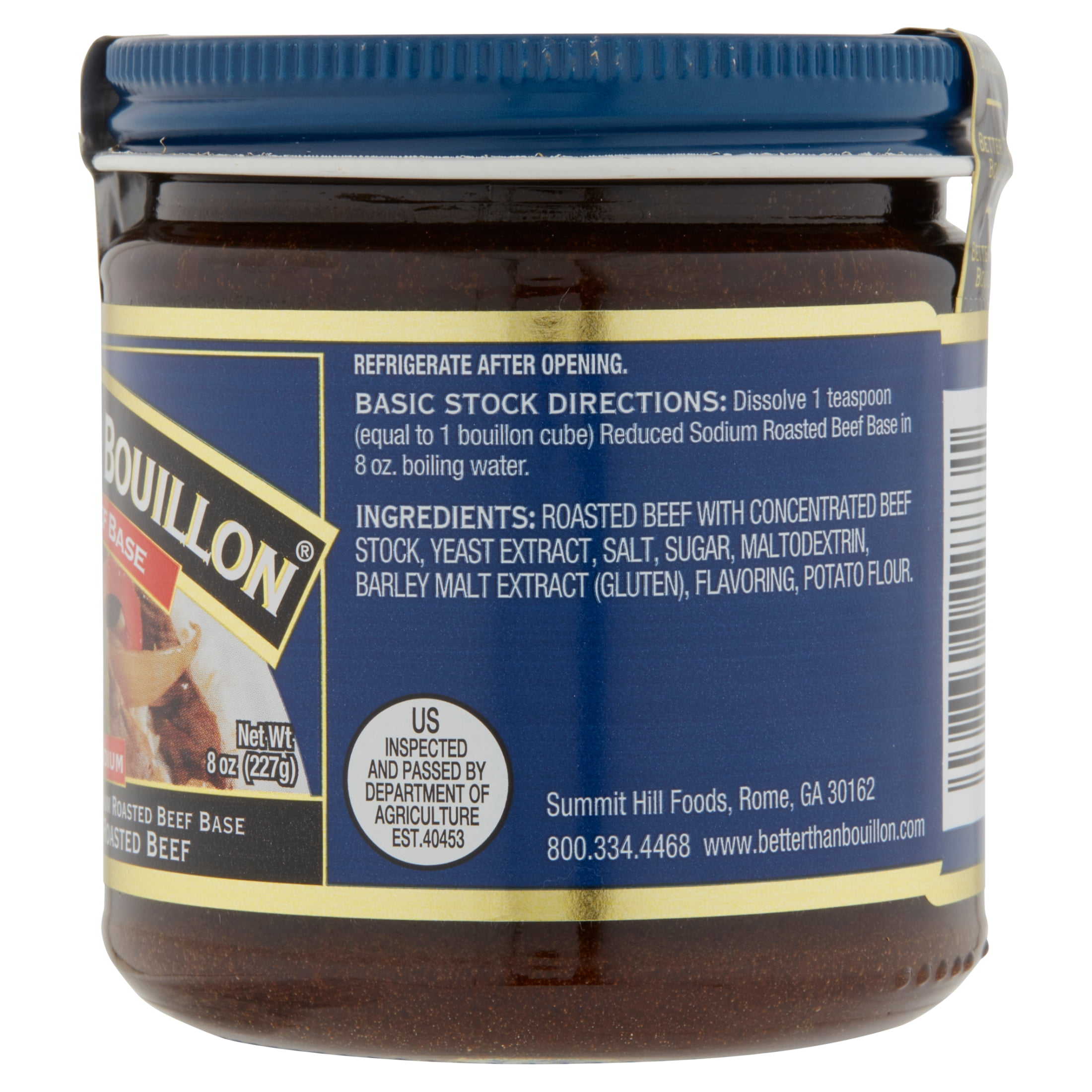 (3 pack) Better Than Bouillon Reduced Sodium Roasted Beef Base, Shelf-Stable, 8 oz