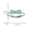 thumbnail image 2 of Auriga Fine Jewelry 14K White Gold Polished Light Swiss Blue Topaz Bow Ring for Women Size 7, 2 of 5