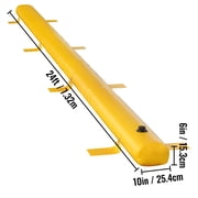 SKYSHALO Water Defense System, 24 ft L x 6 in H, Substitute for Sandbags, Durable PVC Flood Control Tubes, Waterproof Barrier for Residential Use, Doors, Garages