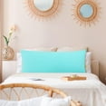 thumbnail image 2 of PiccoCasa Zippered Body Pillow Cover Egyptian Cotton Pillowcases, King Cyan, 2 of 7