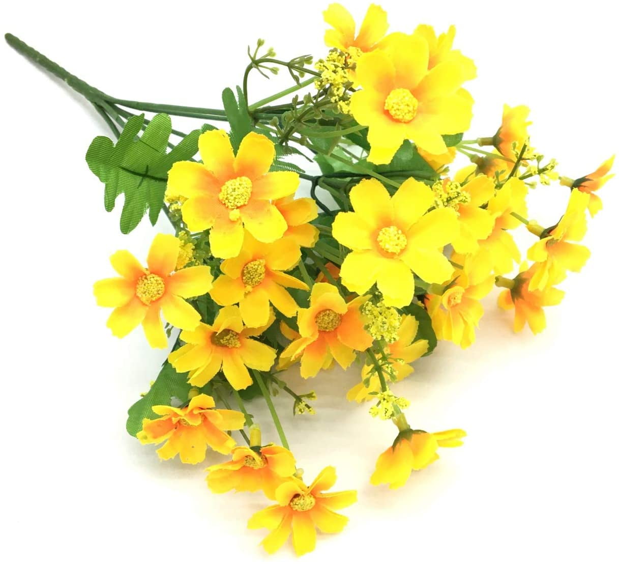 Artificial Flowers Silk Daisy, 6 Bunches Fake Flowers, Artificial