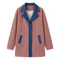 thumbnail image 5 of Women Denim Patchwork Jacket Long Sleeve Button Cardigan Jackets Denim Corduroy Patchwork Jackets for Women, 5 of 5