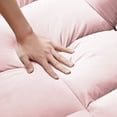 thumbnail image 5 of DEALTOPS Pull Out Sofa Bed, Velvet Loveseat Sleeper with Cup Holders, USB Ports and A Phone Stand, Pink, 5 of 8