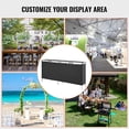 thumbnail image 6 of VEVOR Extra Long Folding Portable Bar Table - Tradeshow Podium Table for Indoor, Outdoor, Party, Picnic, Exhibition, Includes Carrying Case, Storage Shelf and Black Skirt, 77.95" x 15.16" x 34.65", 6 of 9
