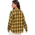 thumbnail image 4 of Uhndy Fall Plaid Shirt for Women's Long Sleeve Button Down Coat with Pockets, 4 of 4