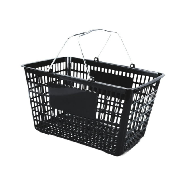 bedienty Panier de Courses Robuste Fournitures d'Épicerie de Marché Panier Portable Noir