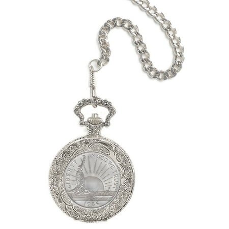American Coin Treasures American Coin Treasures Statue of Liberty Commemorative Men's Pocket Watch