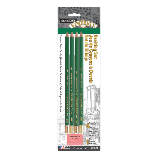 General Pencil Kimberly Drafting Pencil Set, 5Pieces