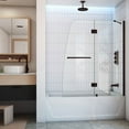 thumbnail image 4 of DreamLine Aqua 48 in. W x 58 in. H Frameless Hinged Tub Door in Oil Rubbed Bronze, 4 of 8