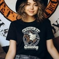 thumbnail image 3 of Ghost Riding Horse Shirt Country Halloween Western Graphic Tee Unisex, Heliconia, Size XL, 3 of 6