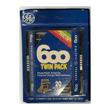 Vintage GE 600 1- Twin Pack PhotoFlash Array for Polaroid Amigo 600 Camera 20 Flashes