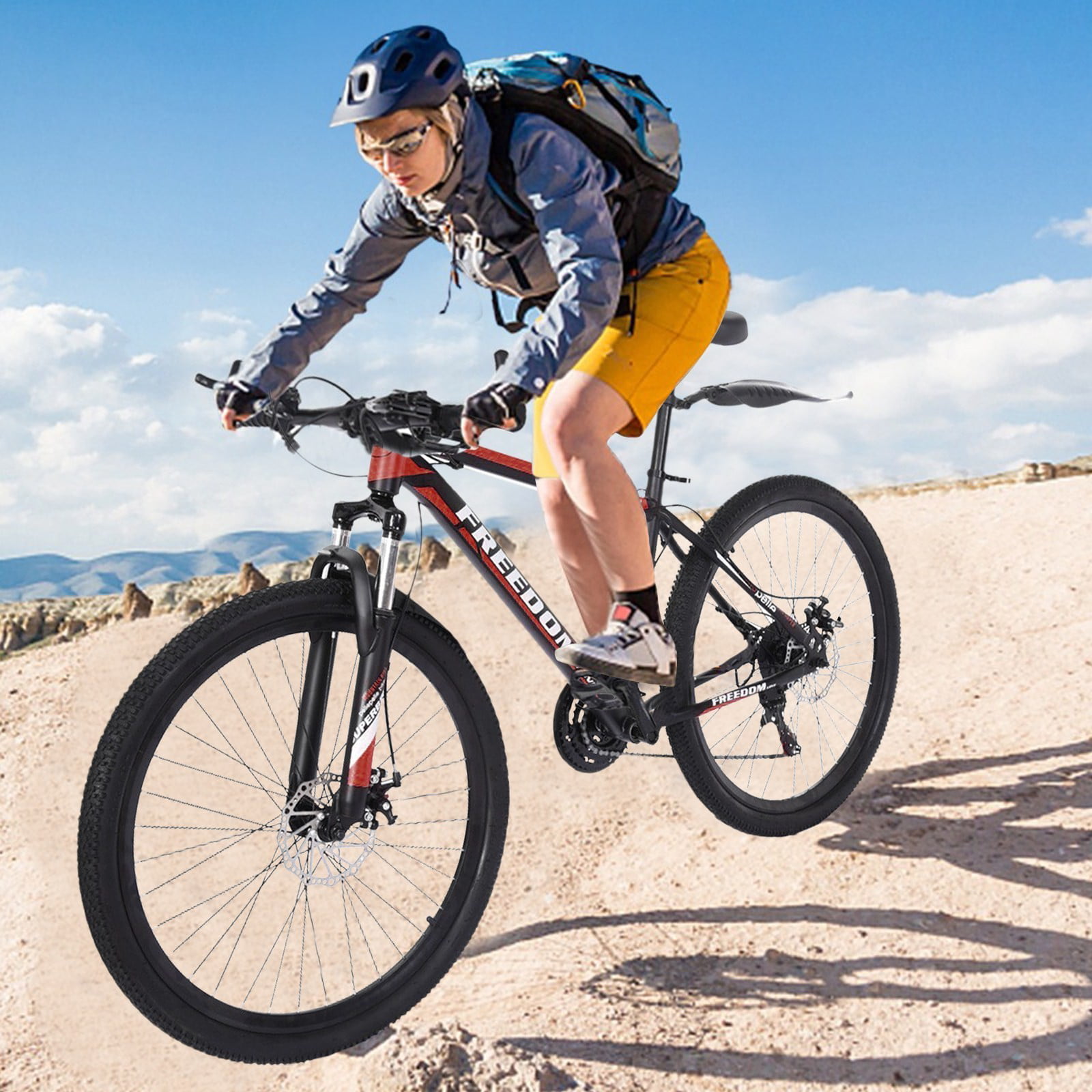 Junior Aluminum Full Mountain Bike Shimanos 21 Speed 26 inch Suspension MTB Bike 