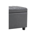 thumbnail image 4 of SIMPLIHOME Darcy 34 inch Wide Rectangle Lift Top Storage Ottoman Bench in Stone Grey Faux Leather, Footrest Stool, Coffee Table for the Living Room, Bedroom, and Kids Room, Contemporary, 4 of 6