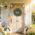 thumbnail image 2 of YFGEFTR Green Artificial Eucalyptus Wreath with Welcome Sign 14in Spring Summer Wreath with White Berries for Front Door Wall Window Festival Porch Farmhouse Patio Garden Decor, 2 of 6