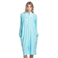 thumbnail image 1 of Casual Nights Women's Zipper Front Jacquard Terry Fleece Robe Duster - Green - X-Large, 1 of 4