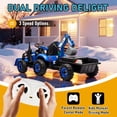thumbnail image 2 of Ambifirner 24V Kids Ride-On Electric Tractor Toy with 4-in-1 Excavator Dump Truck, Bulldozerc, Kids Ride on Car w/Parent Remote Control,3-Speed Adjustable,Built-in Music Player,LED Tail-light, 2 of 9